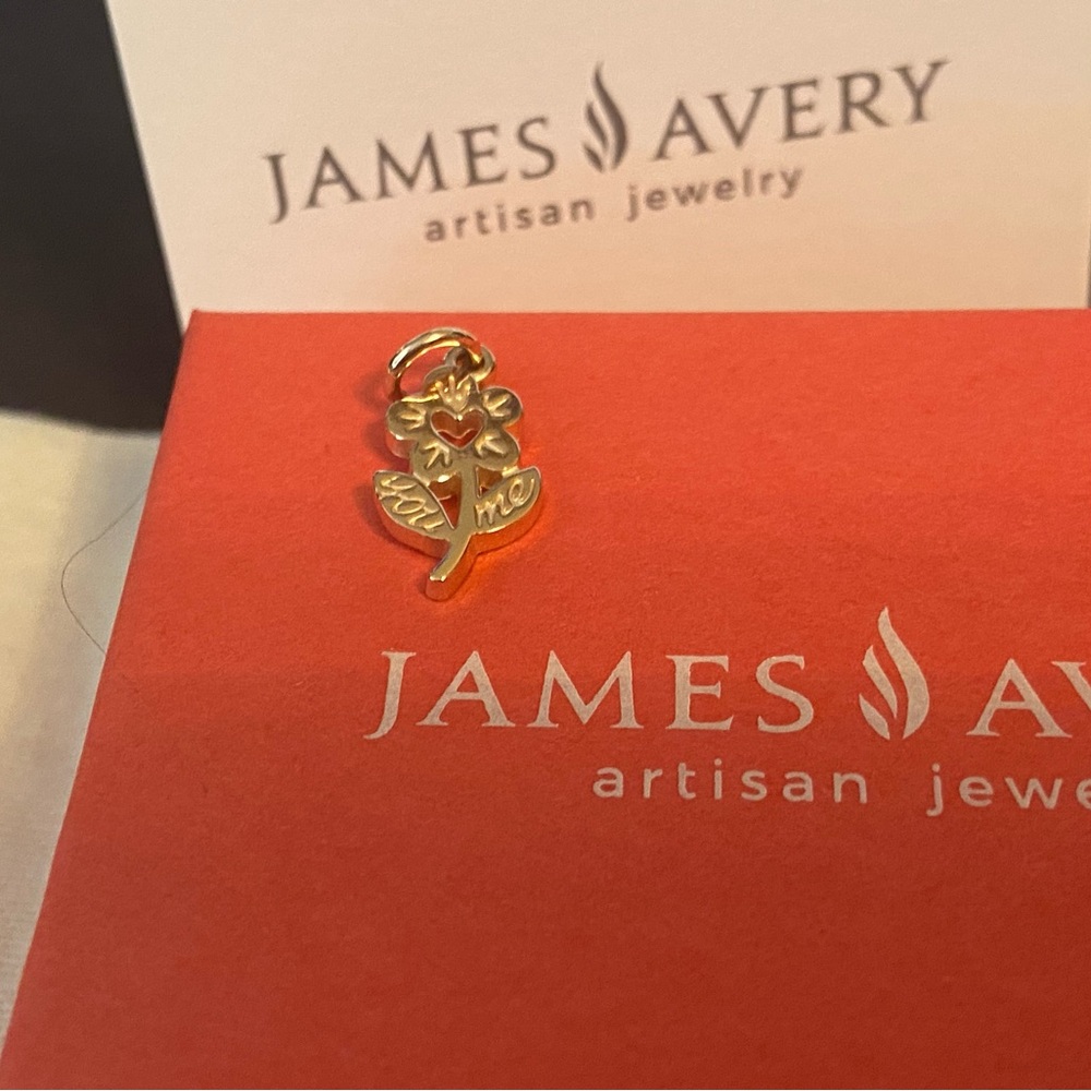 James Avery 14k Gold You And Me blossom Charm New